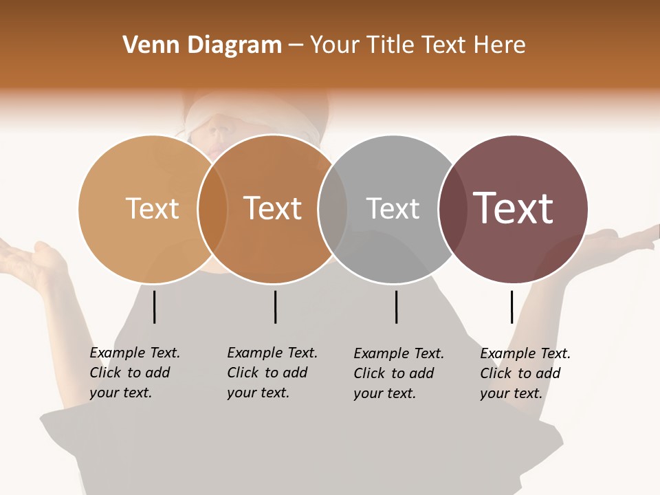 A Woman With Blindfolds Holding Out Her Hands PowerPoint Template