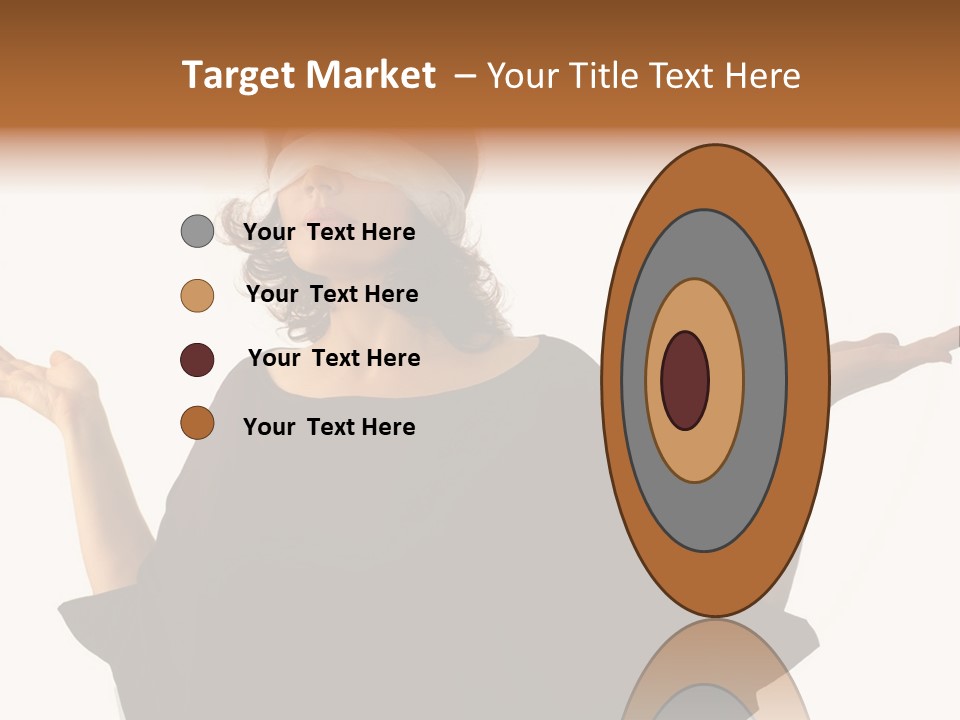 A Woman With Blindfolds Holding Out Her Hands PowerPoint Template