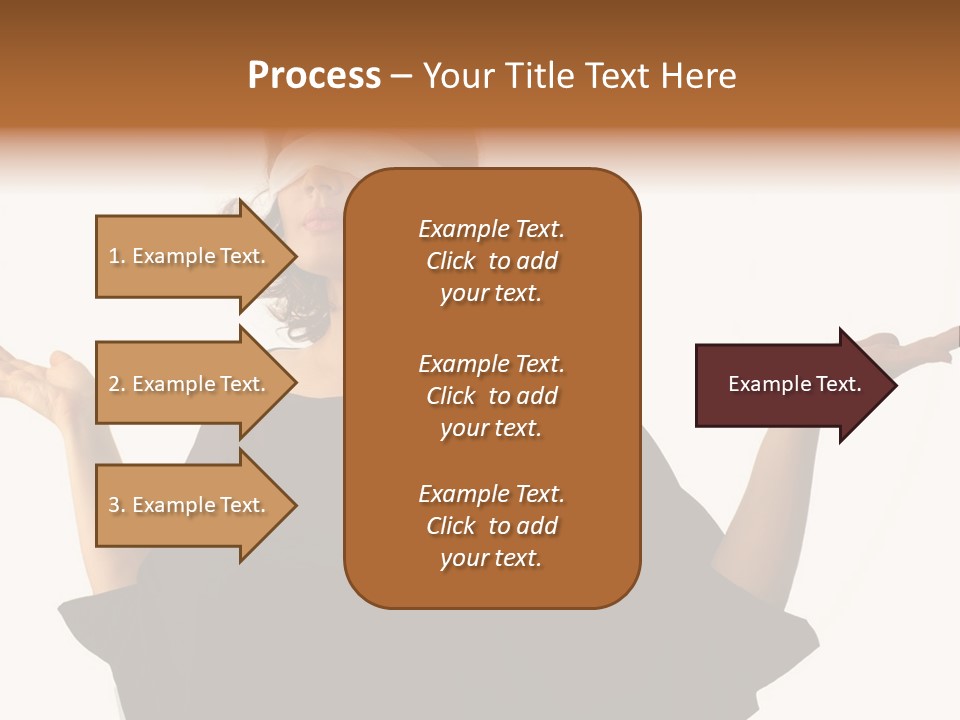 A Woman With Blindfolds Holding Out Her Hands PowerPoint Template