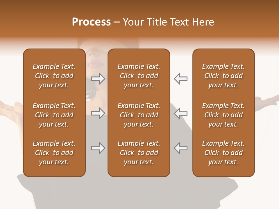 A Woman With Blindfolds Holding Out Her Hands PowerPoint Template