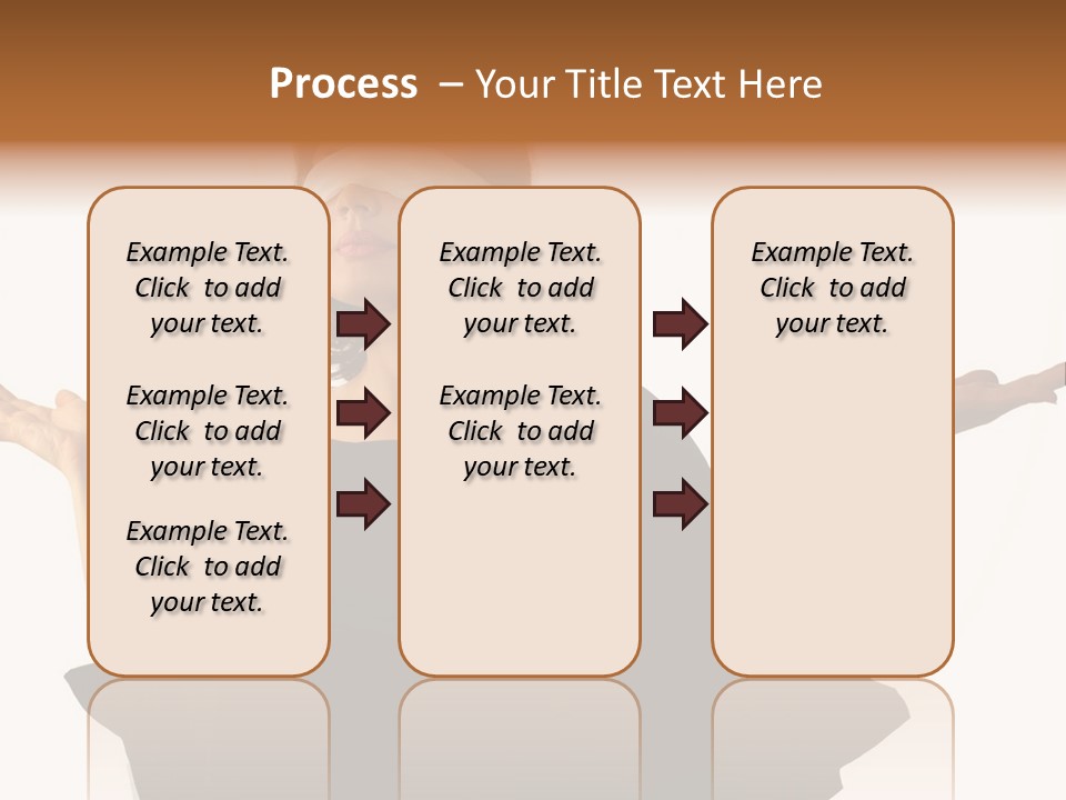 A Woman With Blindfolds Holding Out Her Hands PowerPoint Template