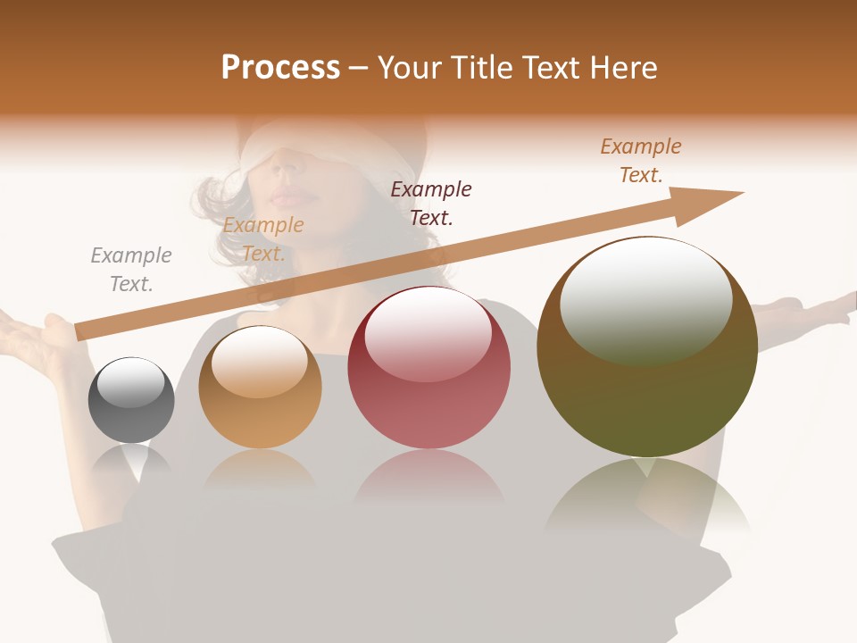 A Woman With Blindfolds Holding Out Her Hands PowerPoint Template