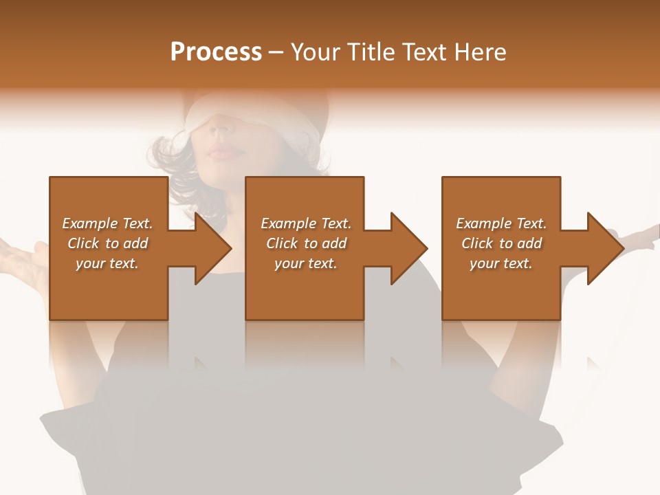 A Woman With Blindfolds Holding Out Her Hands PowerPoint Template