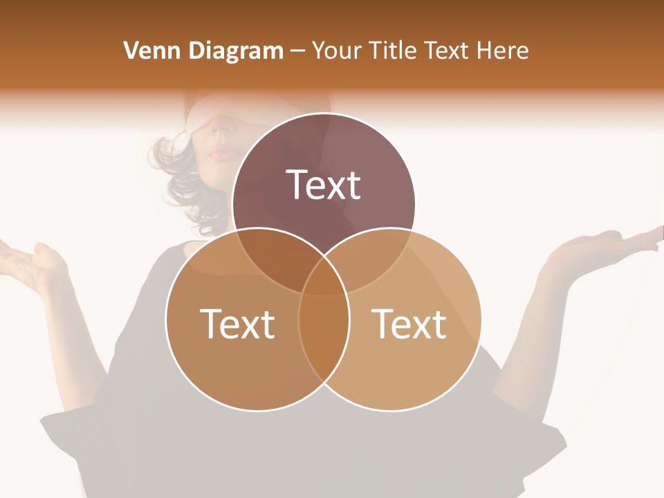 A Woman With Blindfolds Holding Out Her Hands PowerPoint Template