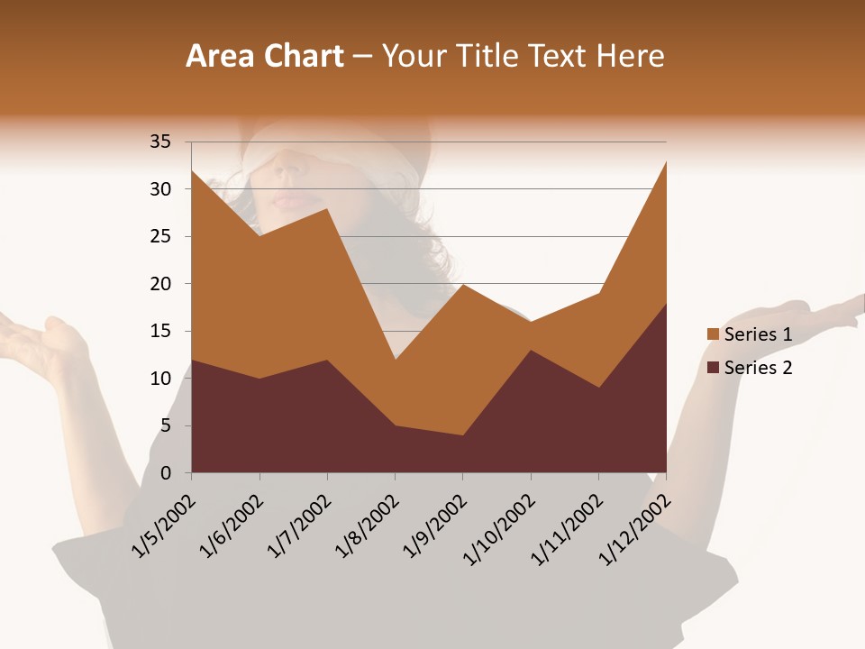 A Woman With Blindfolds Holding Out Her Hands PowerPoint Template