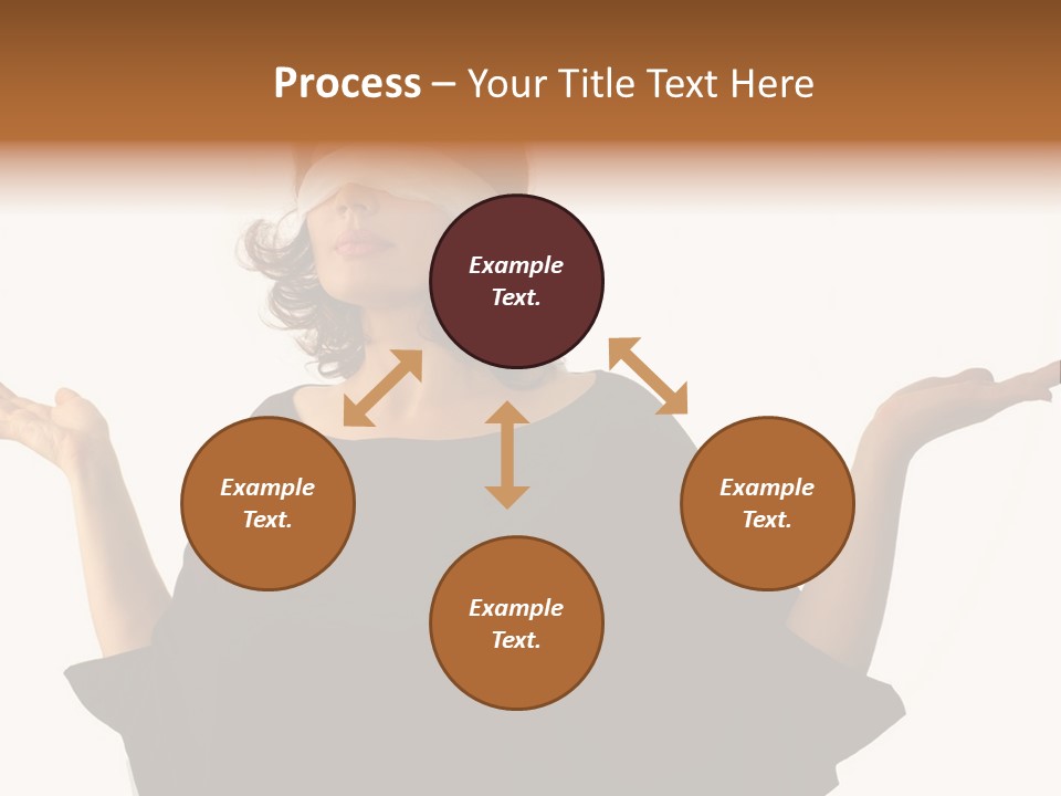 A Woman With Blindfolds Holding Out Her Hands PowerPoint Template