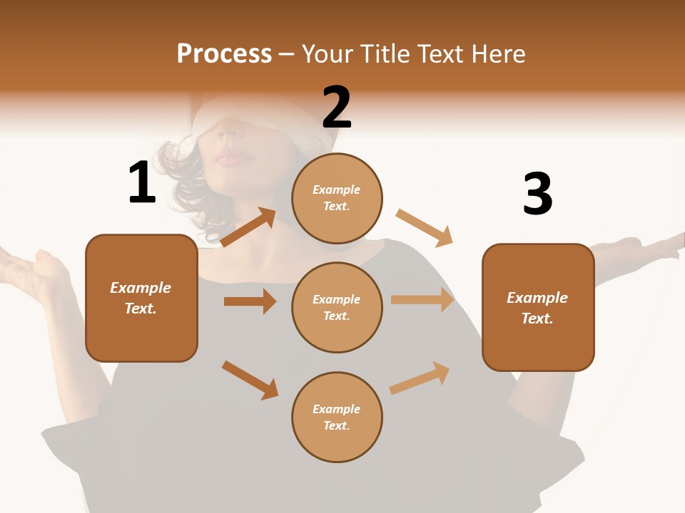 A Woman With Blindfolds Holding Out Her Hands PowerPoint Template