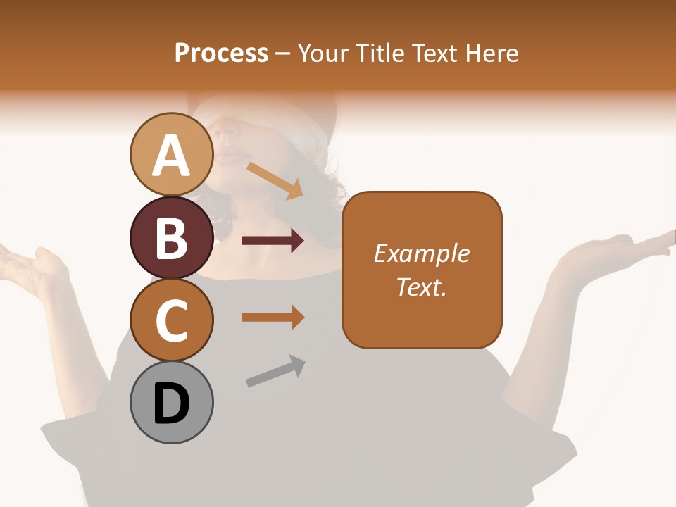 A Woman With Blindfolds Holding Out Her Hands PowerPoint Template