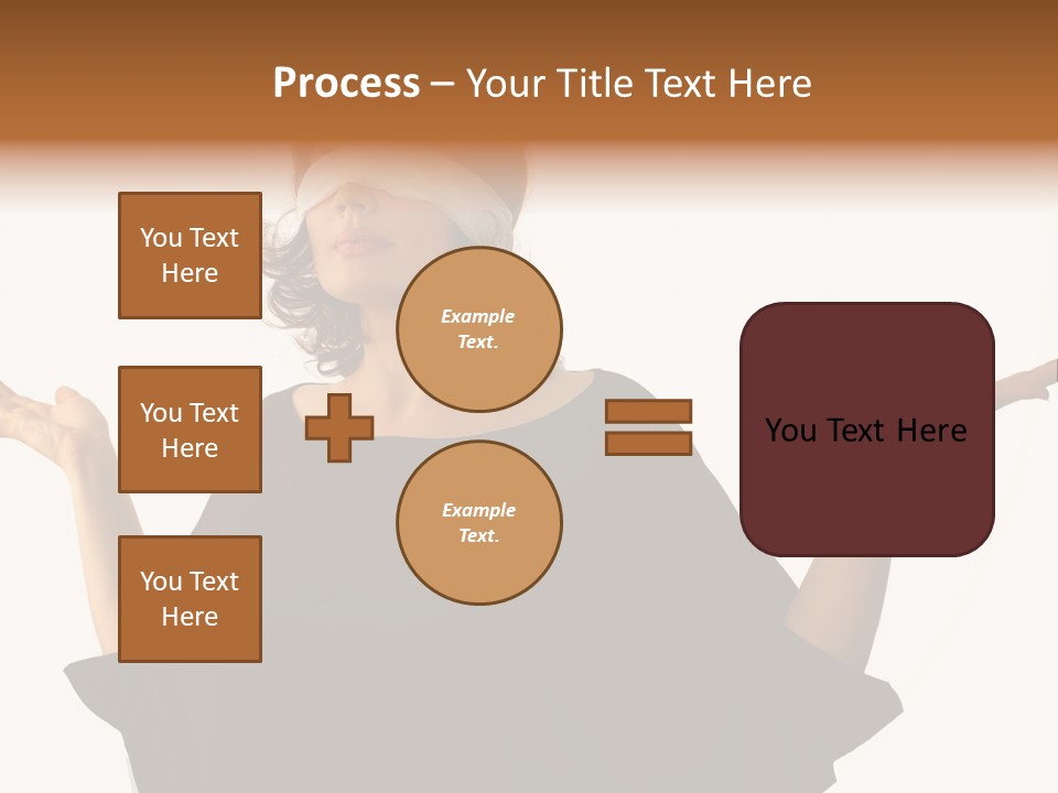 A Woman With Blindfolds Holding Out Her Hands PowerPoint Template