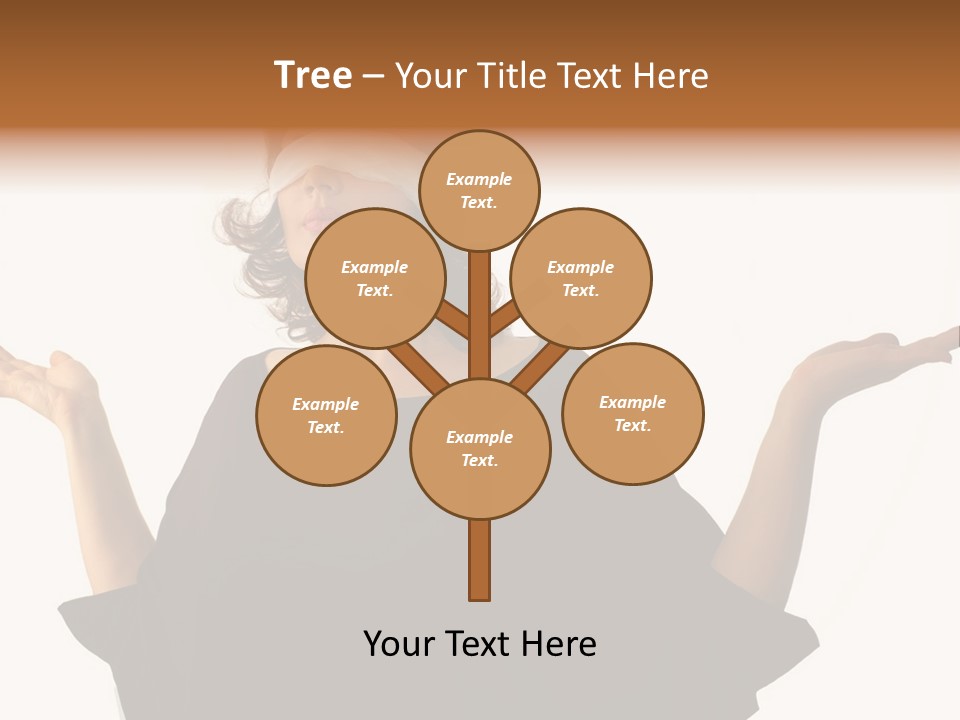 A Woman With Blindfolds Holding Out Her Hands PowerPoint Template