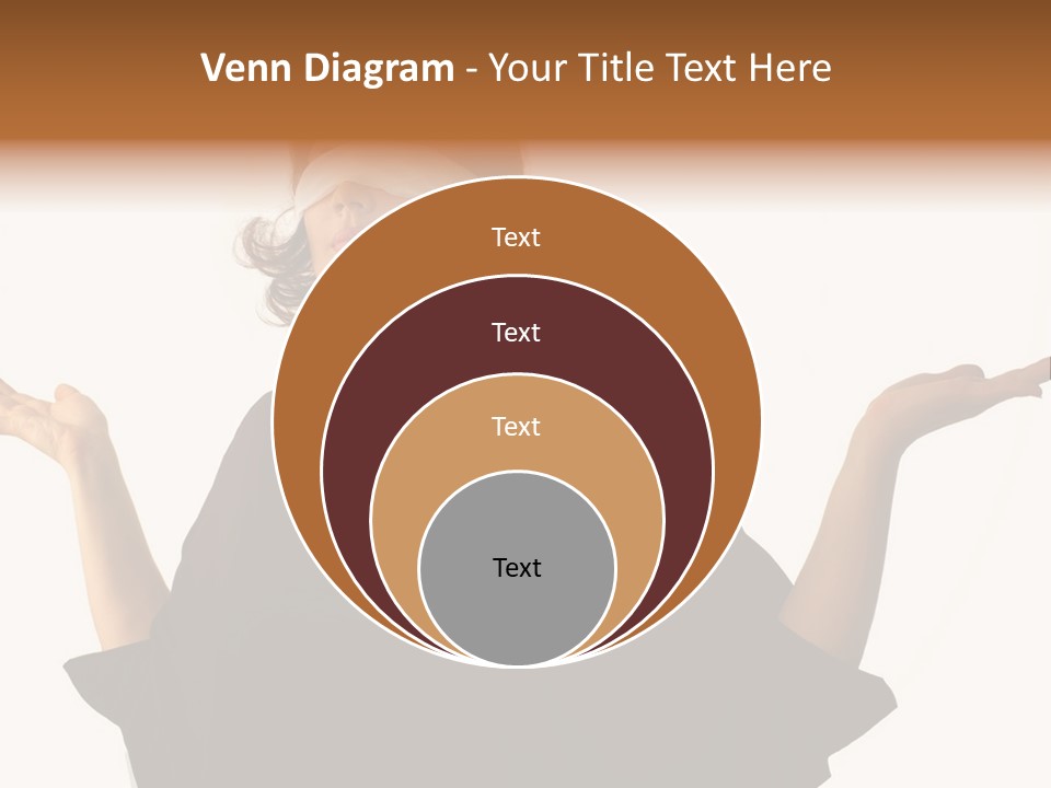 A Woman With Blindfolds Holding Out Her Hands PowerPoint Template