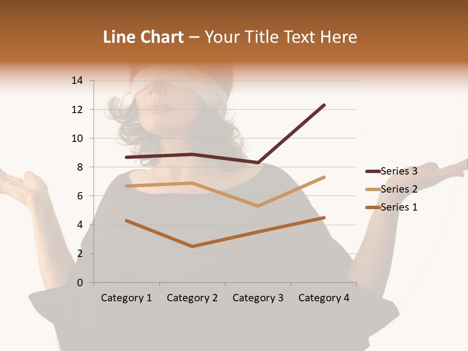 A Woman With Blindfolds Holding Out Her Hands PowerPoint Template