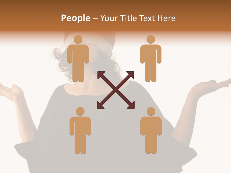A Woman With Blindfolds Holding Out Her Hands PowerPoint Template