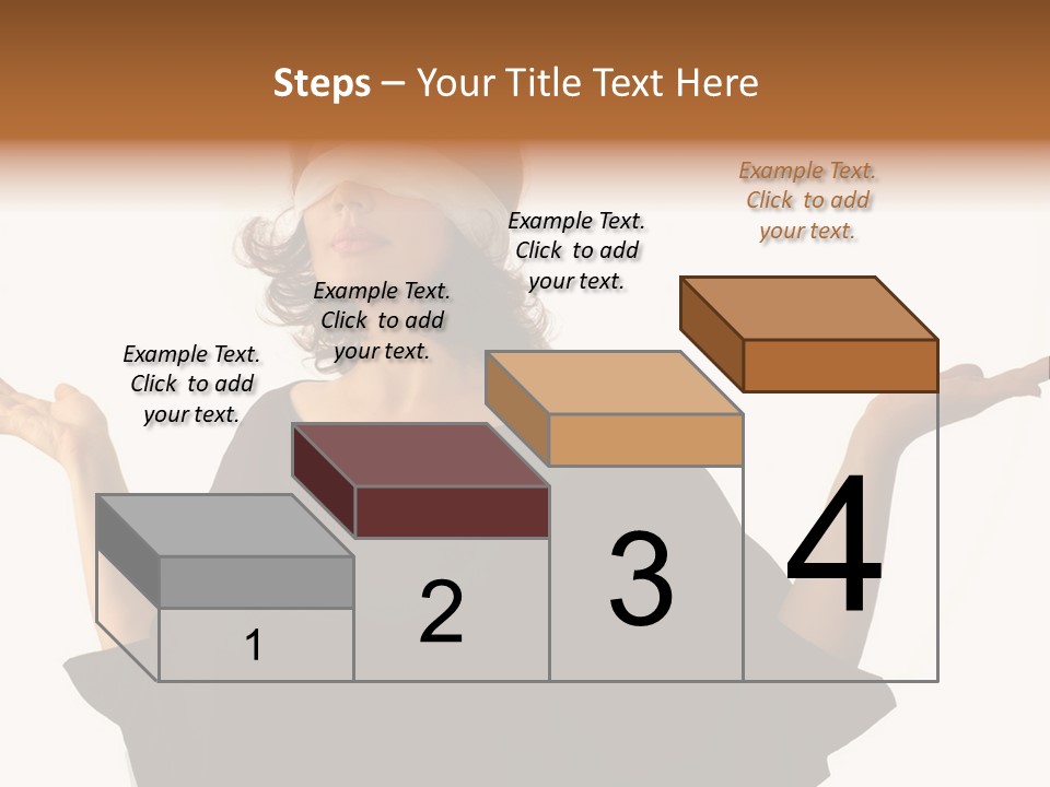 A Woman With Blindfolds Holding Out Her Hands PowerPoint Template