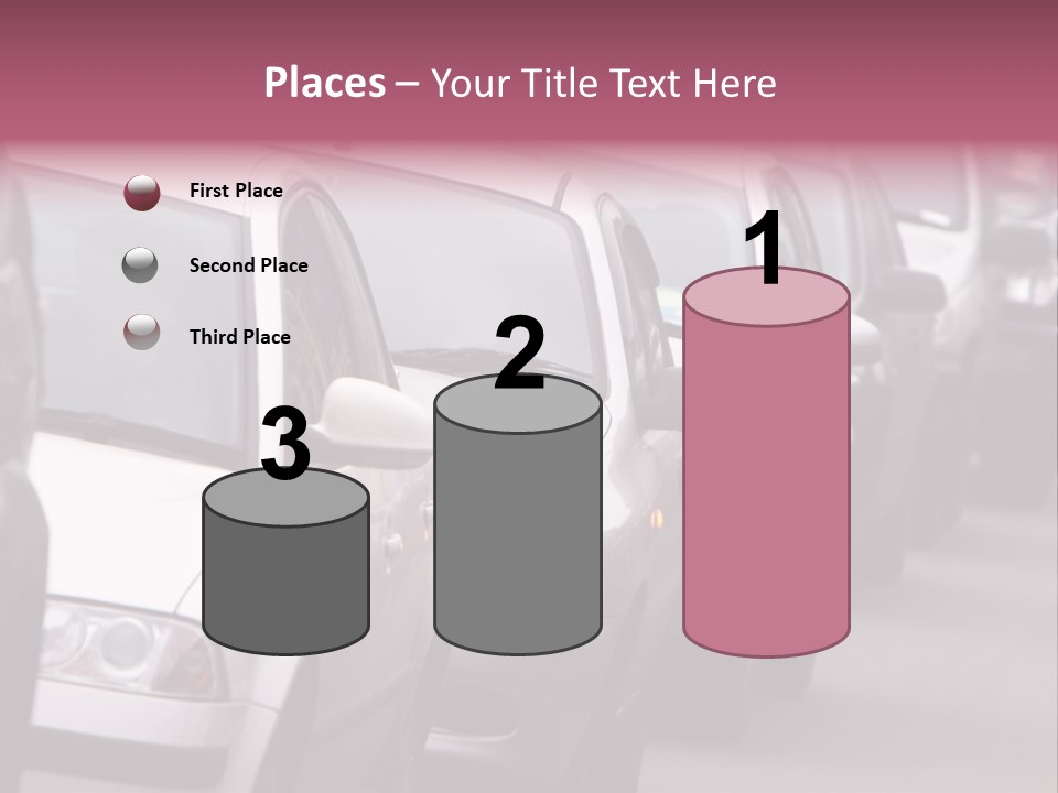 Morning Traffic Jam On A Road In Kiev PowerPoint Template