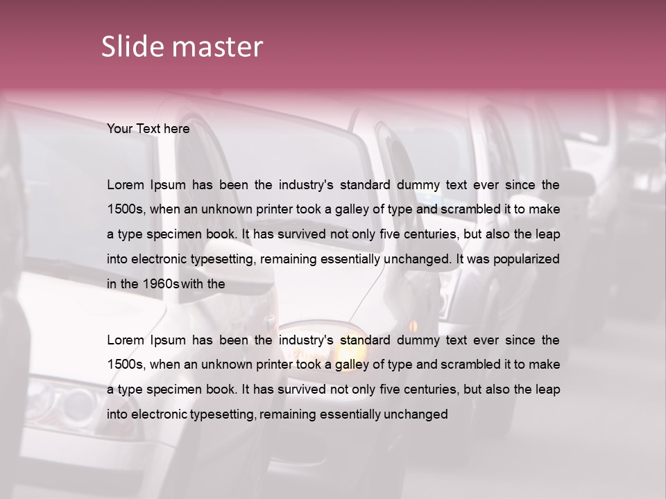 Morning Traffic Jam On A Road In Kiev PowerPoint Template