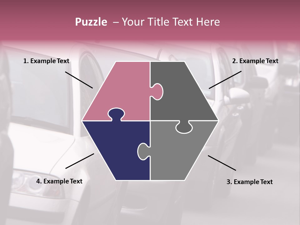 Morning Traffic Jam On A Road In Kiev PowerPoint Template