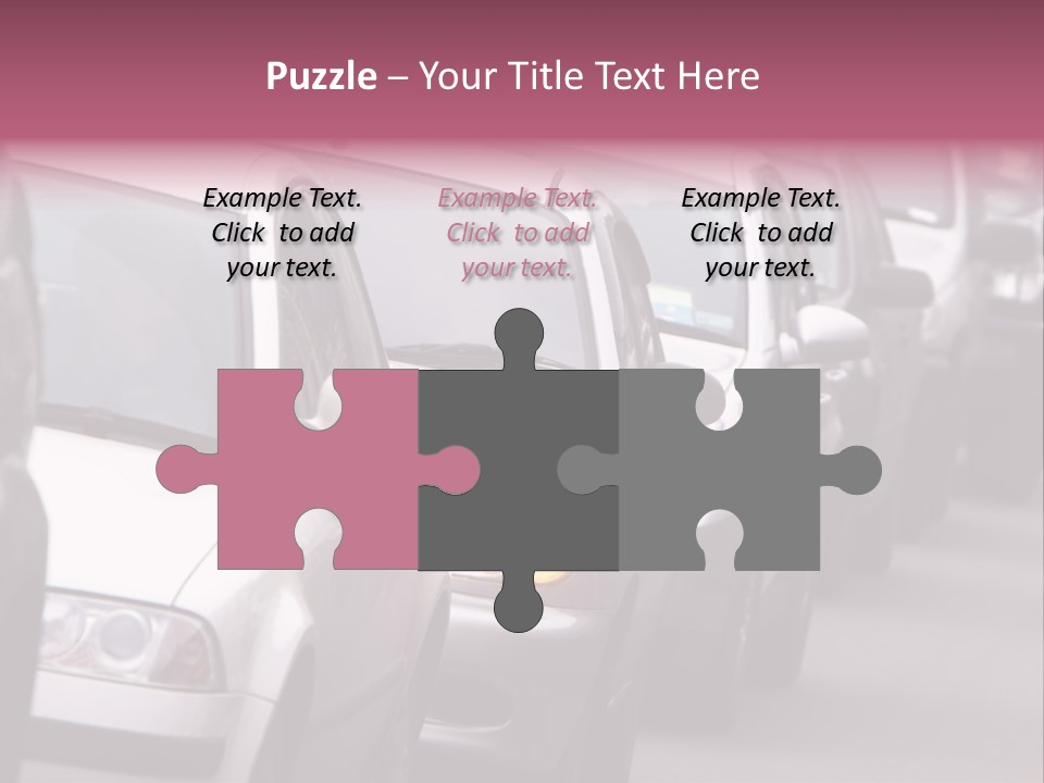 Morning Traffic Jam On A Road In Kiev PowerPoint Template