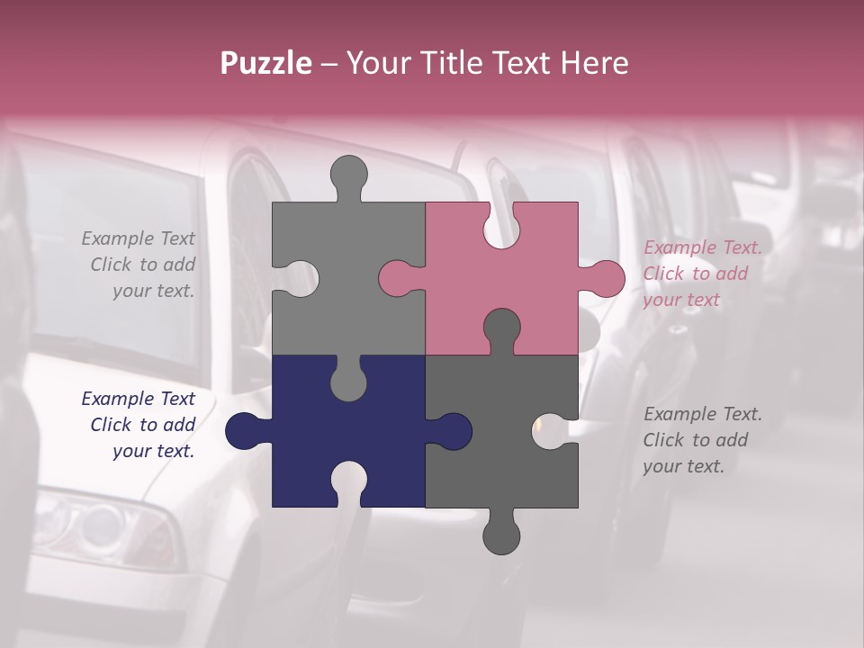 Morning Traffic Jam On A Road In Kiev PowerPoint Template