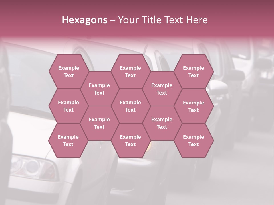 Morning Traffic Jam On A Road In Kiev PowerPoint Template