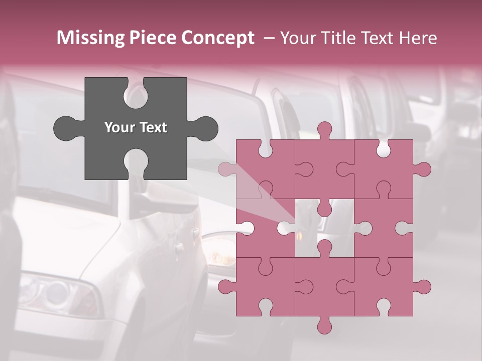 Morning Traffic Jam On A Road In Kiev PowerPoint Template