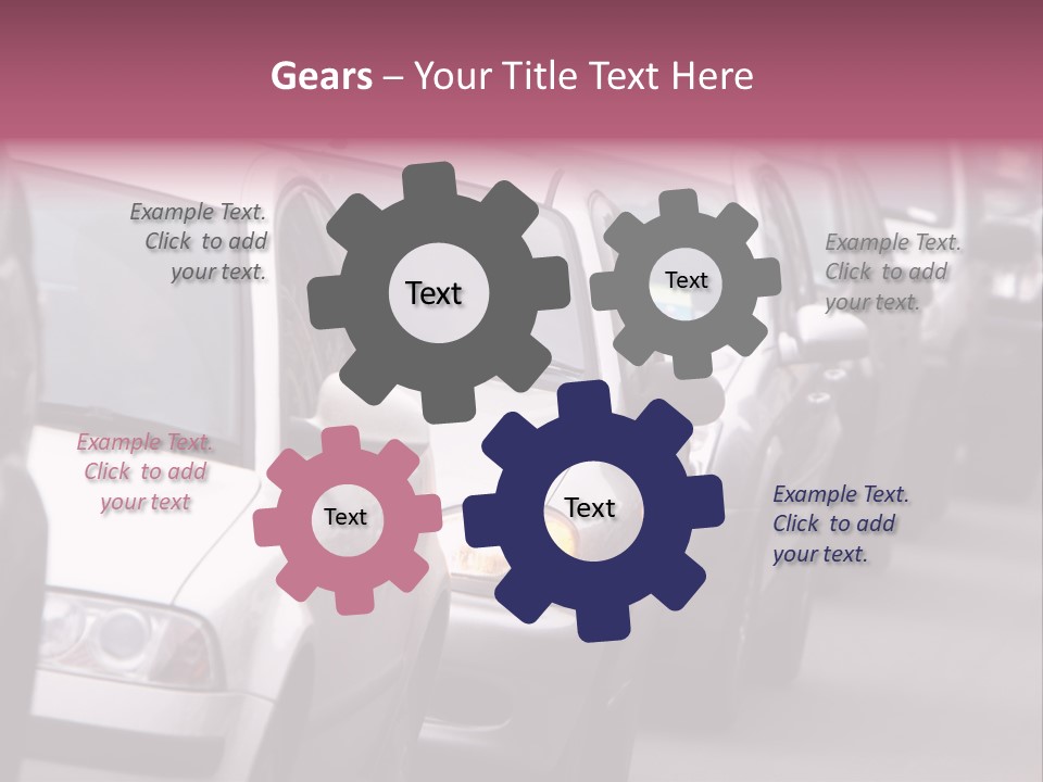 Morning Traffic Jam On A Road In Kiev PowerPoint Template