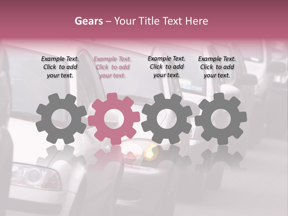 Morning Traffic Jam On A Road In Kiev PowerPoint Template