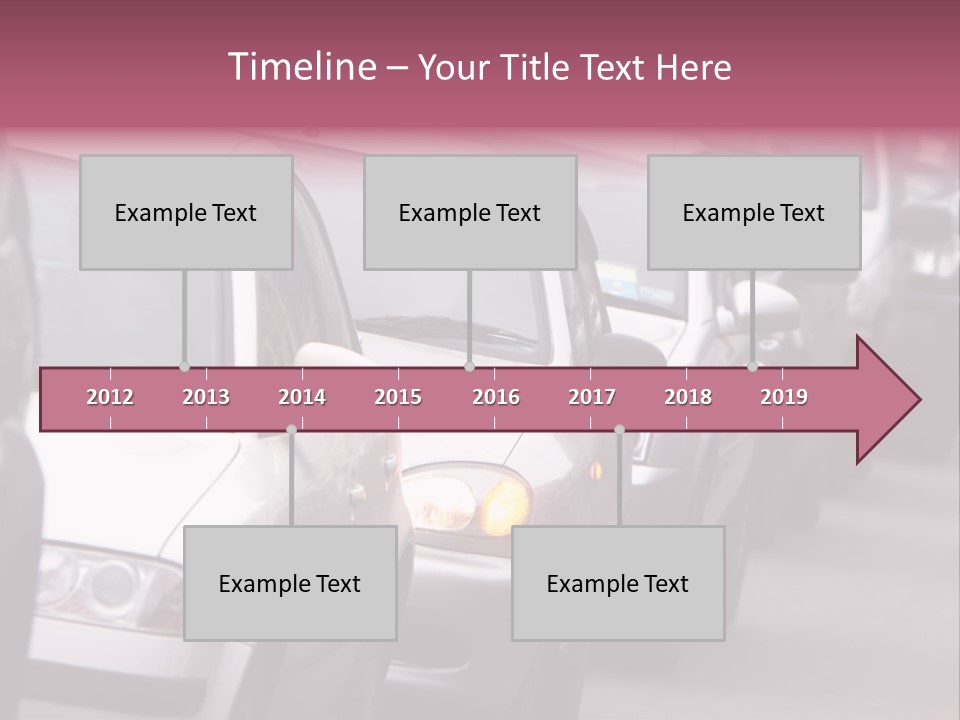 Morning Traffic Jam On A Road In Kiev PowerPoint Template