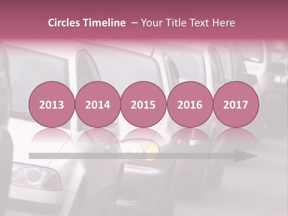 Morning Traffic Jam On A Road In Kiev PowerPoint Template