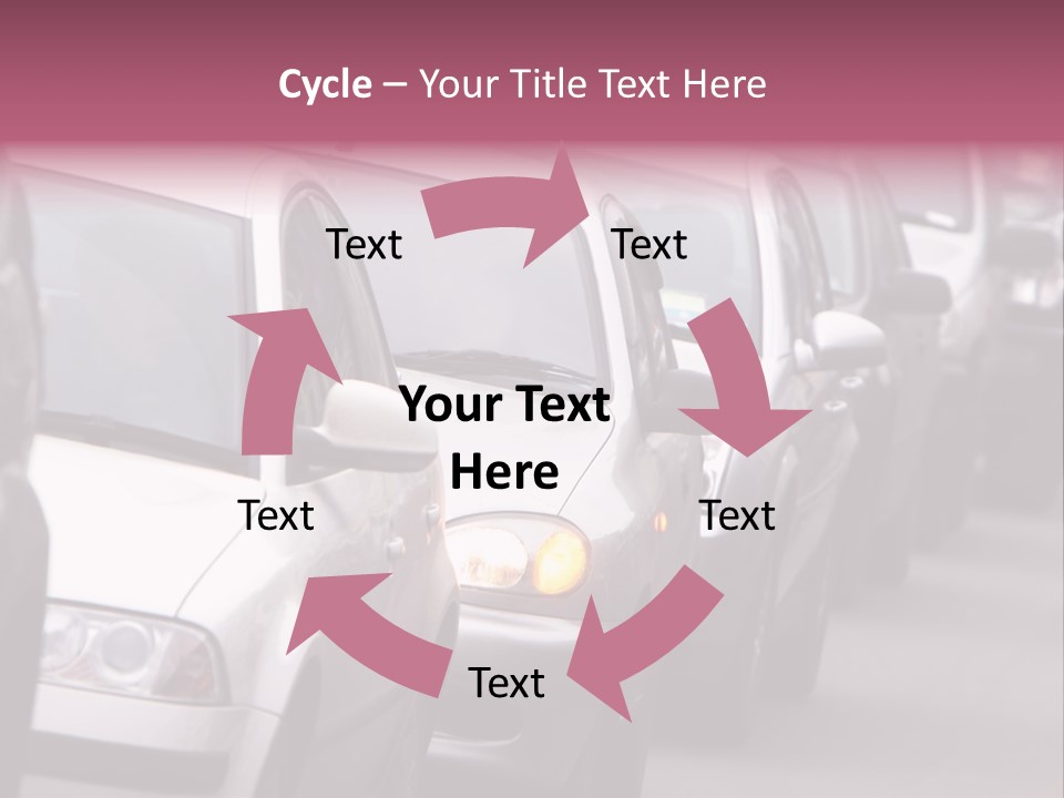 Morning Traffic Jam On A Road In Kiev PowerPoint Template