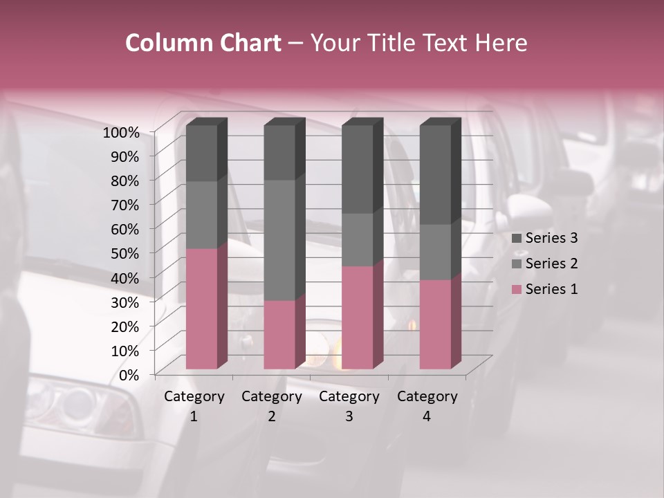 Morning Traffic Jam On A Road In Kiev PowerPoint Template