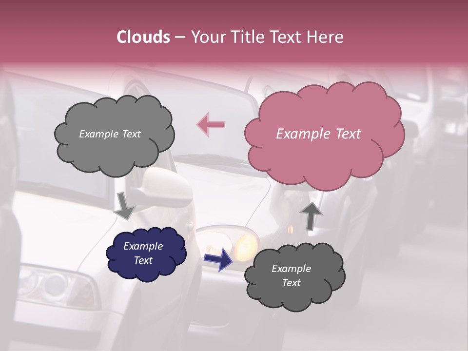 Morning Traffic Jam On A Road In Kiev PowerPoint Template