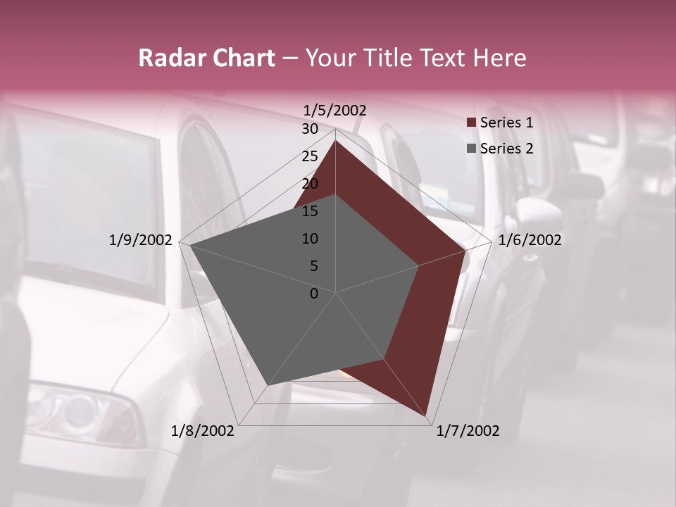Morning Traffic Jam On A Road In Kiev PowerPoint Template