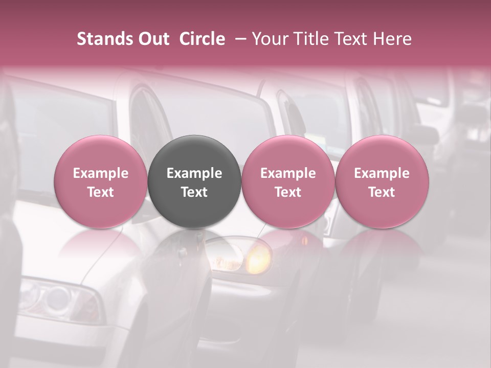 Morning Traffic Jam On A Road In Kiev PowerPoint Template