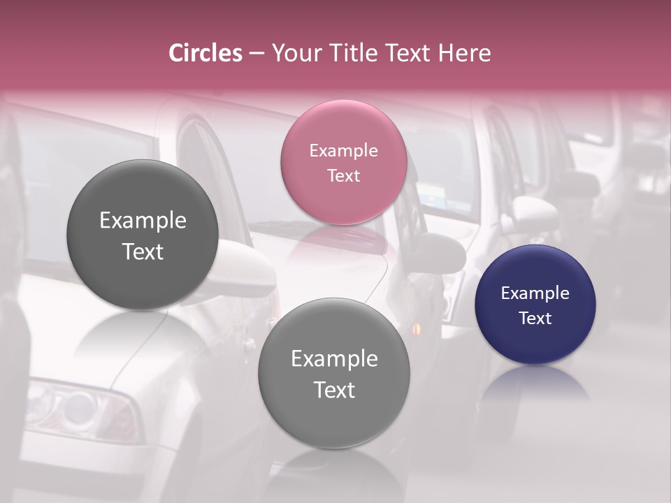 Morning Traffic Jam On A Road In Kiev PowerPoint Template