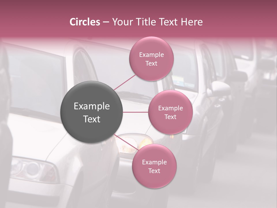 Morning Traffic Jam On A Road In Kiev PowerPoint Template