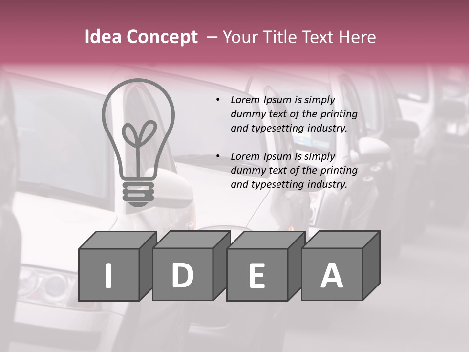 Morning Traffic Jam On A Road In Kiev PowerPoint Template