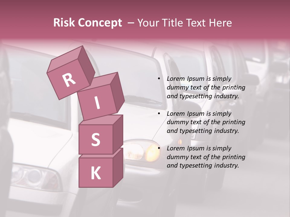 Morning Traffic Jam On A Road In Kiev PowerPoint Template