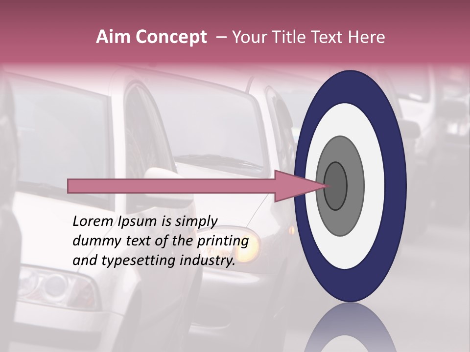 Morning Traffic Jam On A Road In Kiev PowerPoint Template