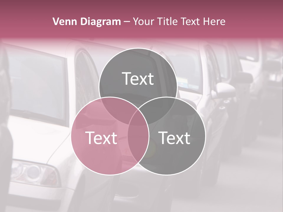 Morning Traffic Jam On A Road In Kiev PowerPoint Template