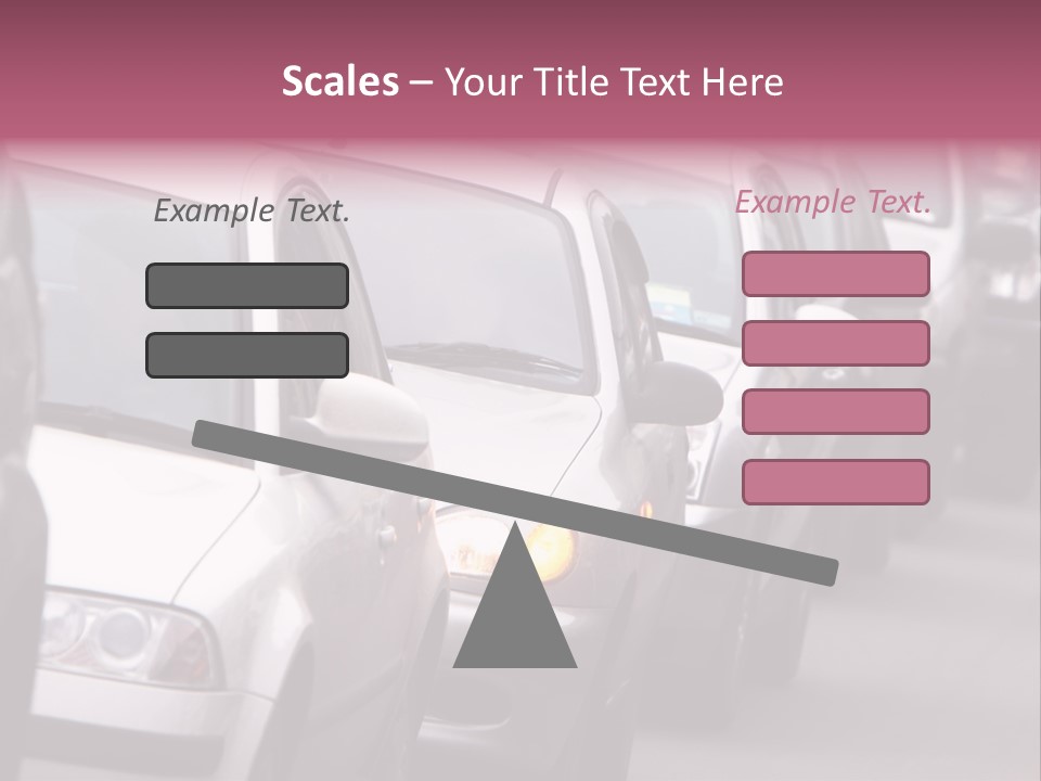 Morning Traffic Jam On A Road In Kiev PowerPoint Template