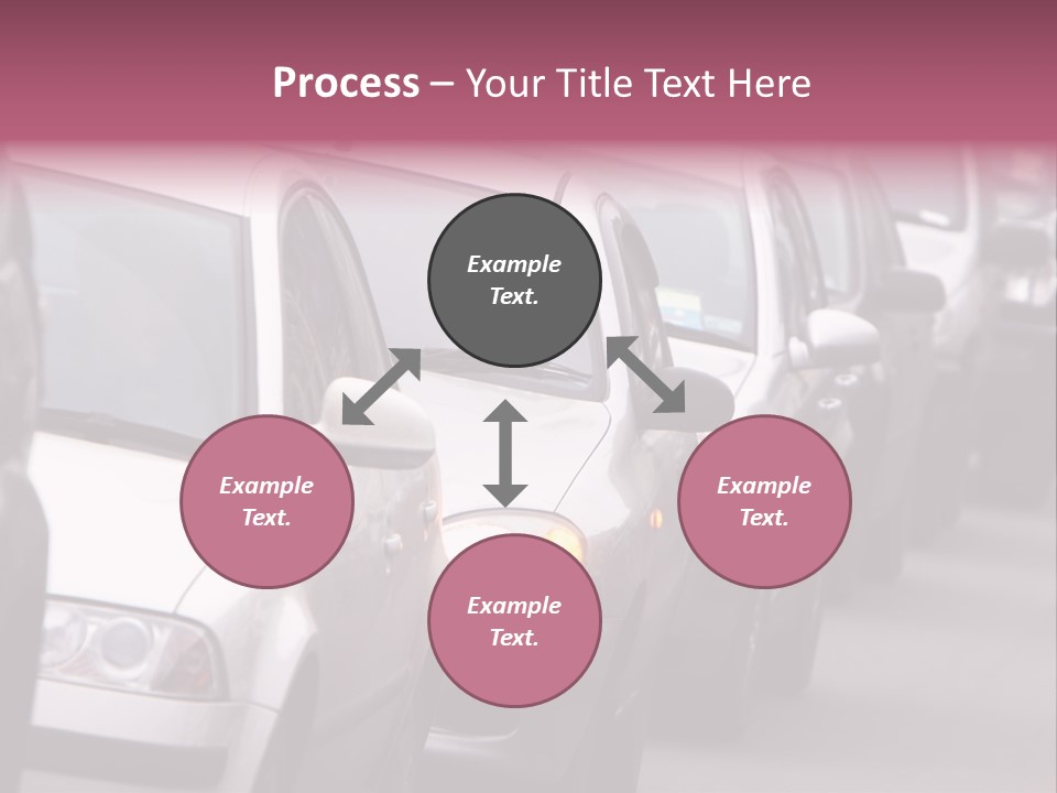 Morning Traffic Jam On A Road In Kiev PowerPoint Template