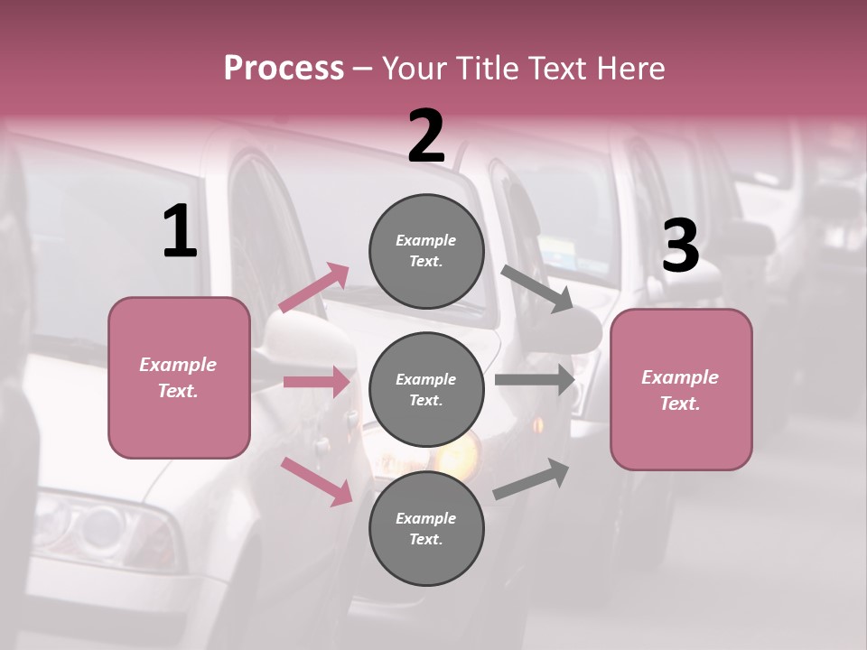 Morning Traffic Jam On A Road In Kiev PowerPoint Template