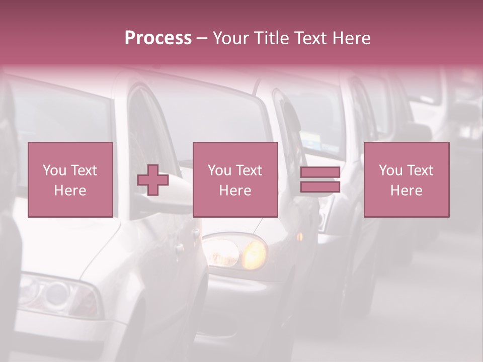 Morning Traffic Jam On A Road In Kiev PowerPoint Template