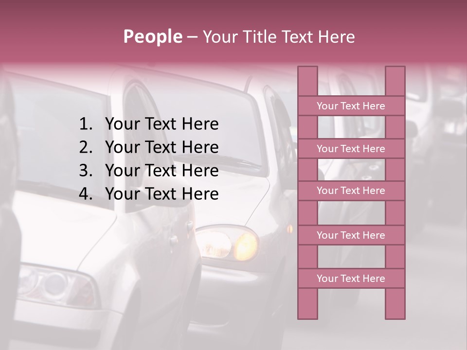 Morning Traffic Jam On A Road In Kiev PowerPoint Template