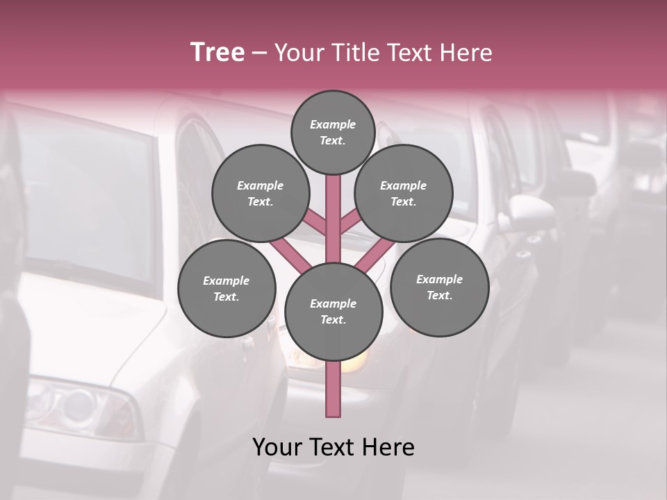 Morning Traffic Jam On A Road In Kiev PowerPoint Template