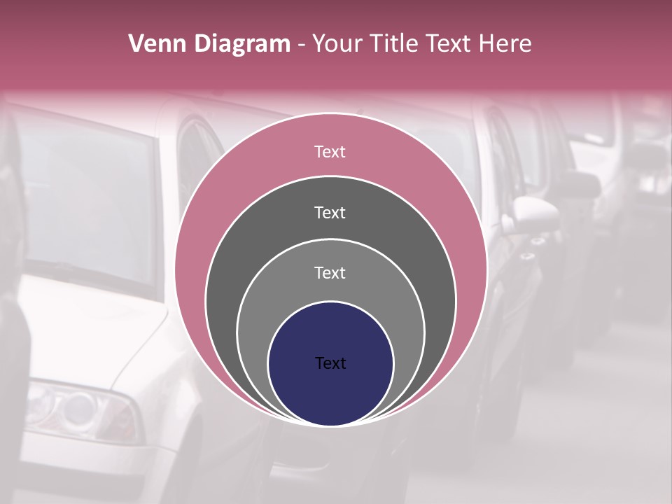 Morning Traffic Jam On A Road In Kiev PowerPoint Template