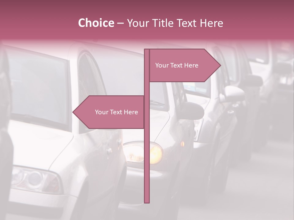 Morning Traffic Jam On A Road In Kiev PowerPoint Template