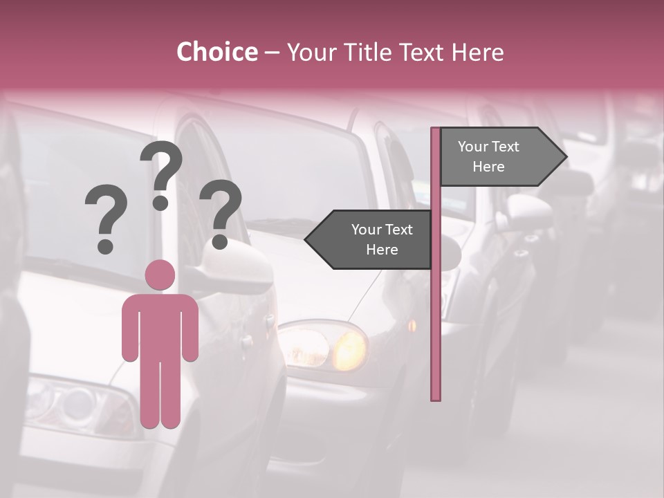 Morning Traffic Jam On A Road In Kiev PowerPoint Template