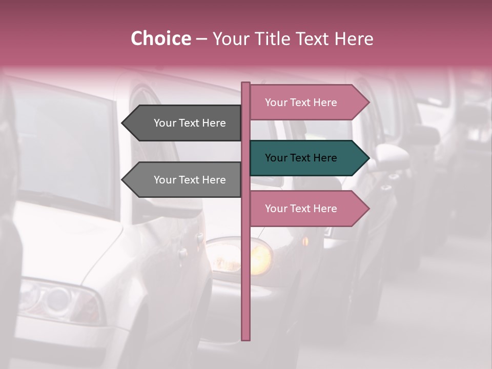 Morning Traffic Jam On A Road In Kiev PowerPoint Template